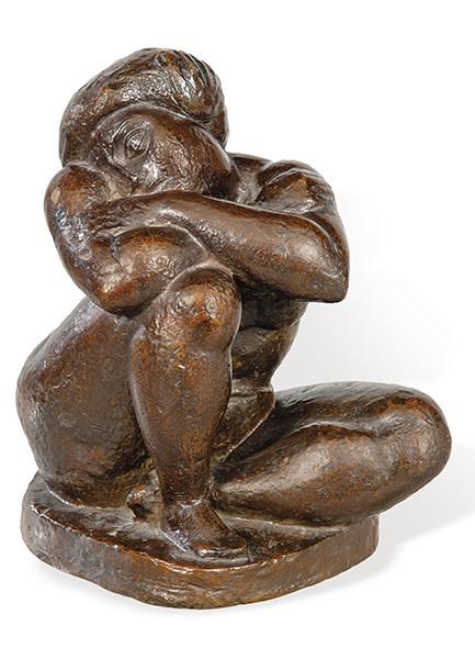 MANOLO HUGUÉ - Femme accroupie