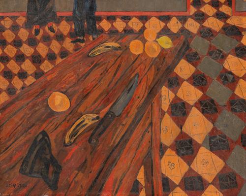 JUAN GIRALT - Naturaleza muerta con cuchillo y plancha