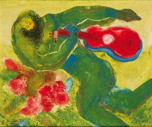 JUAN GARCIA RIPOLLES - Mujer con guitarra