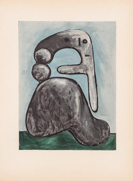 PABLO PICASSO - Donna Nuda (Picasso Venti Pochoirs Originali - Tavola XVIII)