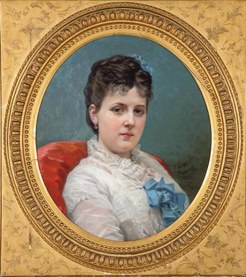 FEDERICO DE MADRAZO Y KUNTZ - Retrato de doña Manuela Garcés de Marcilla