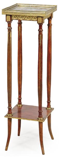 Peana de madera, latón y mármol de estilo Luís XVI, h. 1940.