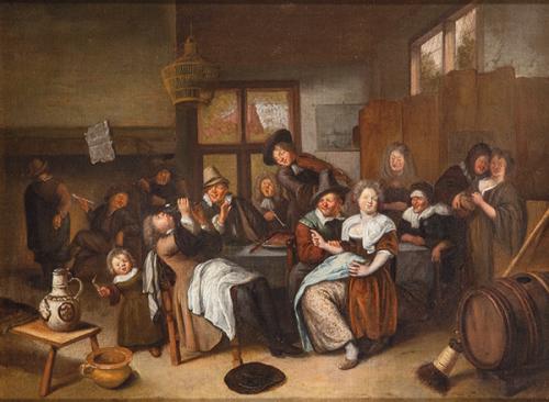 DESPUÉS JAN HAVICKSZ STEEN - Escena de interior