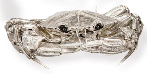 Cangrejo de plata española punzonada 1ª Ley.