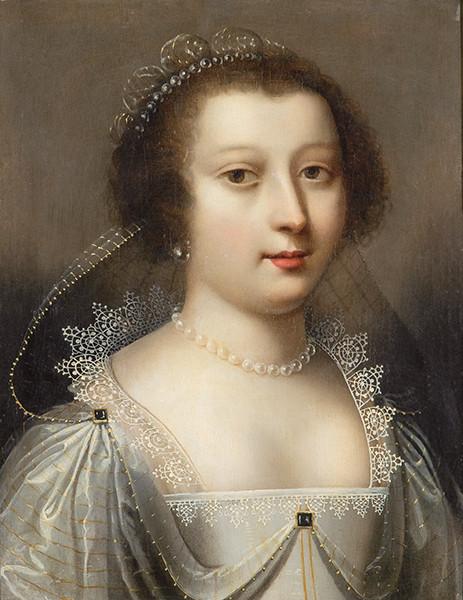 ATRIBUIDO A JEAN DUCAYER - Retrato de Marie de la Tour d'Auvergne