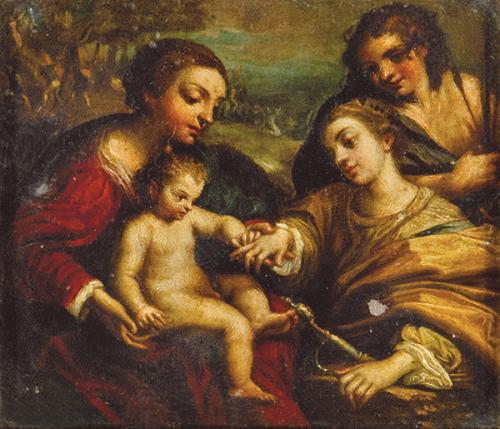 DESPUÉS DE CORREGGIO S. XIX - Matrimonio místico de Santa Catalina