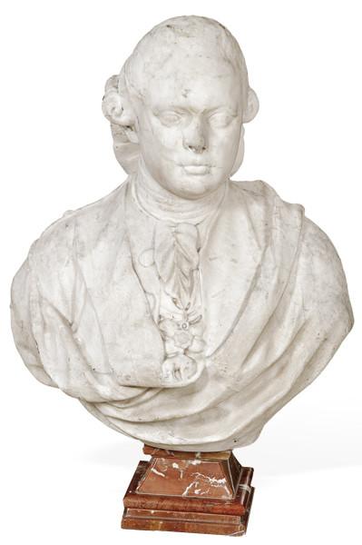 . Busto de mármol Conde de Floridablanca o Conde Aranda – siglo XVIII