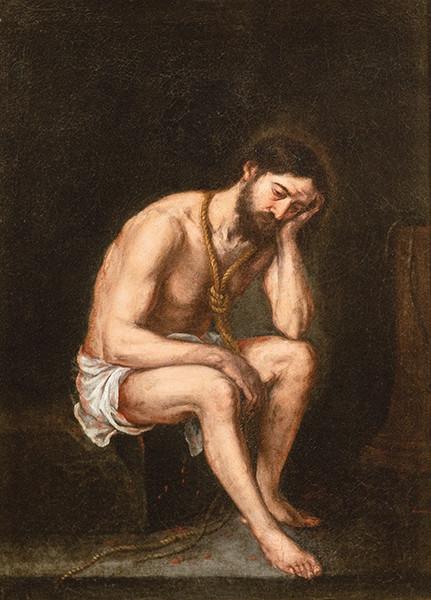 SEGUIDOR DE BARTOLOMÉ ESTEBAN MURILLO S. XVII-XVIII - Cristo de la paciencia