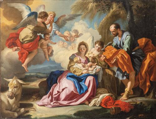 FRANCISCO SOLIMENA - Descanso en la huida a Egipto