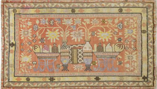 Alfombra china de lana primer tercio S. XX.