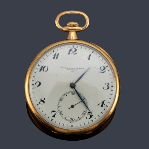  PATEK PHILIPPE caja nº 403624, movimiento nº 179675, reloj lepin con caja en oro amarillo de 18 K.