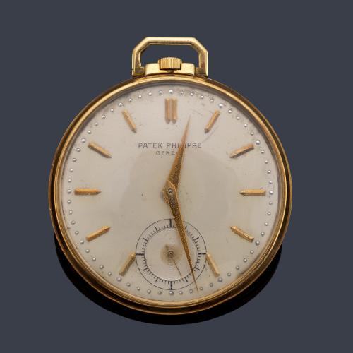  PATEK PHILIPPE ref. 600 caja nº 660894, movimiento nº 891670, reloj lepin con caja en oro amarillo de 18 K.