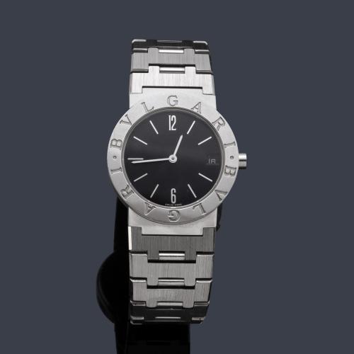 BULGARI mod. Classic Ref. BB30SSD modelo cadete con caja y brazalete en acero. Con estuche y documentación.