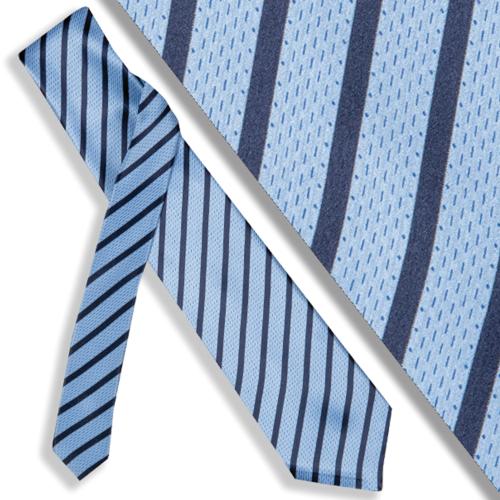 Corbata Stefano Ricci  con diseño de rayas en tonos de azules