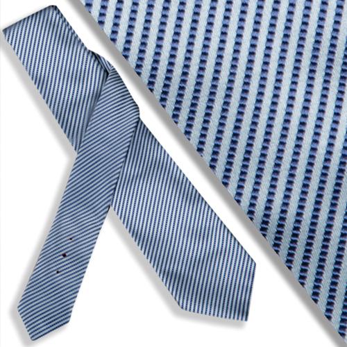 Corbata Stefano Ricci edicion Luxury con diseño de rayas en tonos de azules