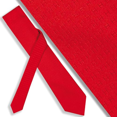 Corbata Hermés logotipo sobro fondo rojo