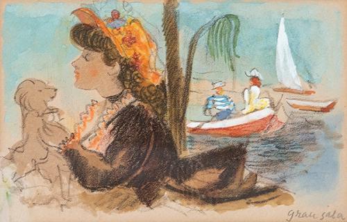 EMILIO GRAU SALA - Escena de frente al mar