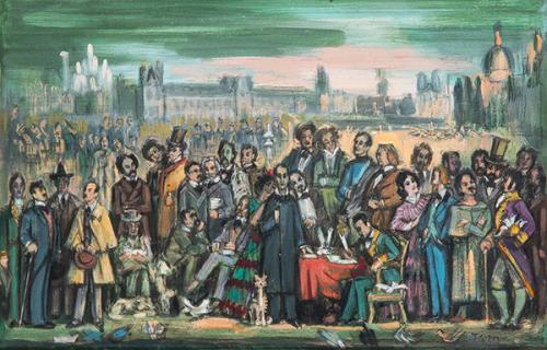 PEDRO FLORES - Intelectuales en París