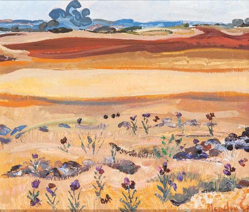  MENCHU GAL - Paisaje con amapolas