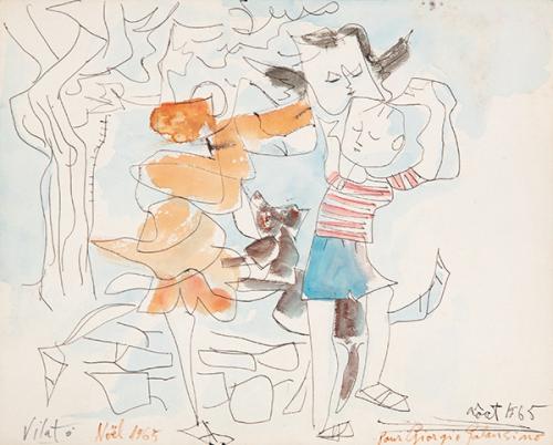 JAVIER VILATÓ - Familia con perro