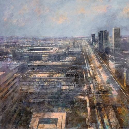 CRISTINA BERGOGLIO - Vista de la Castellana y el Santiago Bernabeu