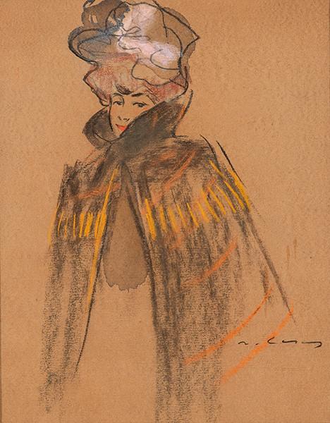RAMÓN CASAS - Dama elegante