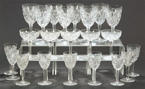 Cristalería de cristal tallado de Baccarat.