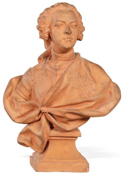 "Luís XVI" busto de terracota, Francia S. XIX.