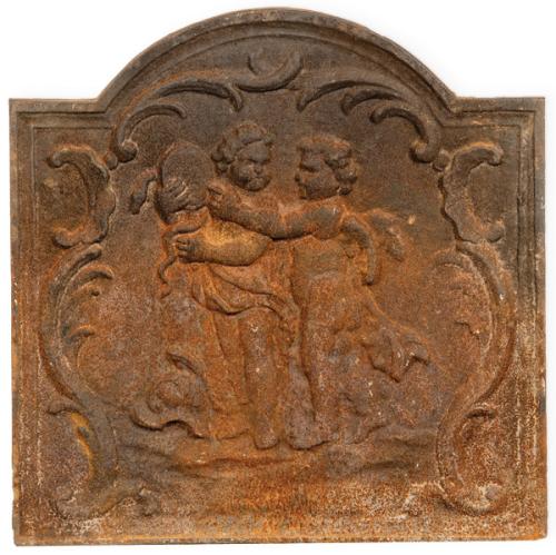 Placa de chimenea en hierro colado, Francia S. XVIII.