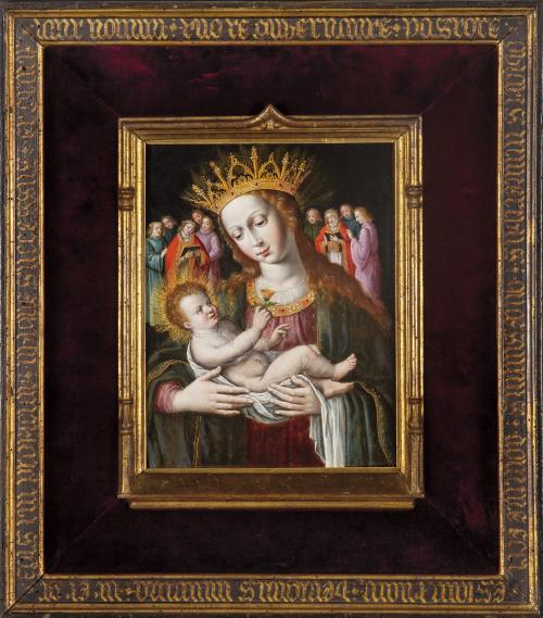 ESCUELA FLAMENCA S. XVI - Virgen rodeada de ángeles músicos