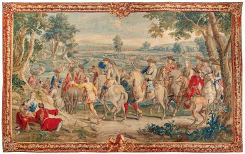 Tapiz histórico flamenco, Bruselas, primera mitad del sglo XVII.