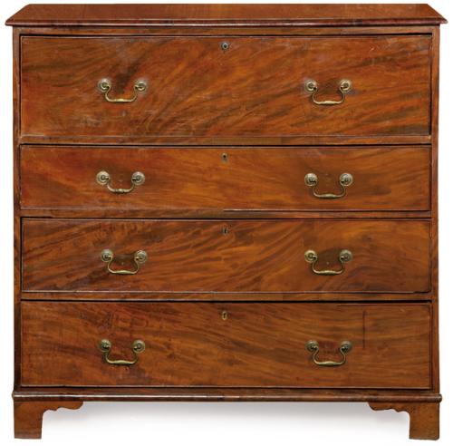 Cómoda escritorio Jorge III en madera de caoba