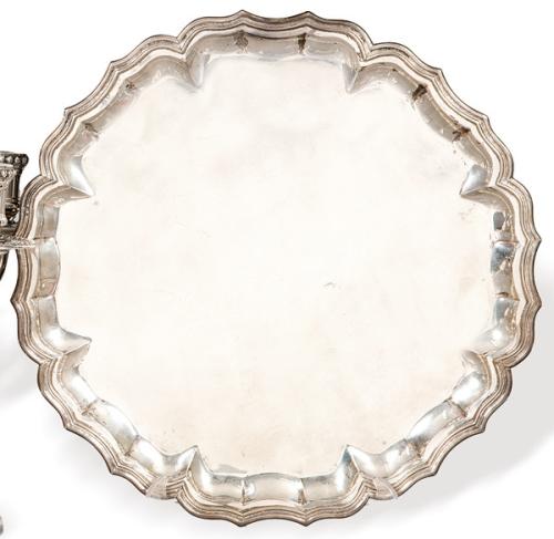 Salvilla de plata española punzonada 1ª Ley.