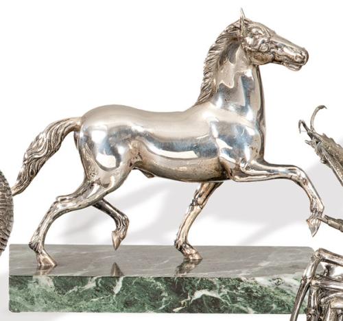Caballo de plata española punzonada 1ª Ley de Pasgorcy.