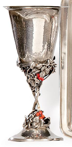 Copa de plata española punzonada Ley 915 con marca de Armengol.