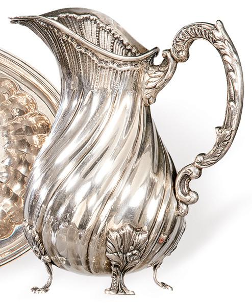 Jarrra de plata española punzonada 1ª Ley.