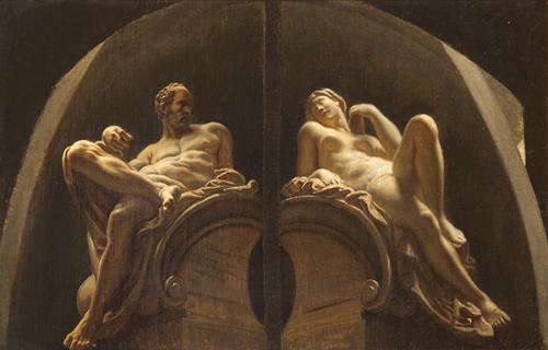 ENRICO CARLO AUGUSTO SCURI - El Anochecer y la Aurora (tumba de Lorenzo de Medicis)