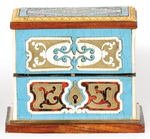 Caja perfumador con marquetería Boulle, época Napoleon III, Francia h. 1860.