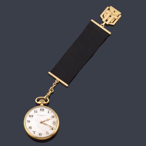  PATEK PHILIPPE, reloj lepin con caja en oro amarillo de 18 K, años 30.