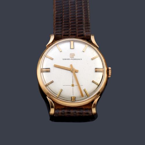 GIRARD PERREGAUX de caballero con caja en oro amarillo de 18 K.