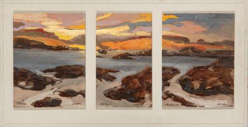  TEODORO NIETO - Atardecer, Atardecer II, atardecer III