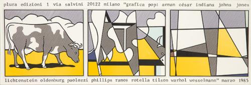 ROY LICHTENSTEIN - Cow Going Abstract (Gráfica Pop)