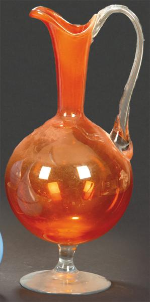 Jarra de cristal de Murano naranja