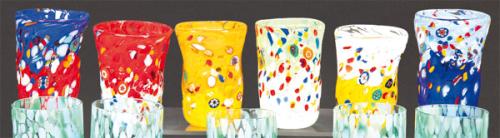 Seis vasos Murano molti fiore