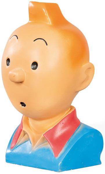 Cabeza de Tintin de yeso