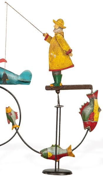 Tentetieso en hierro pintado "Pescador"