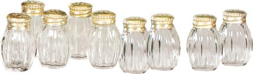 Juego de doce saleros de plata francesa punzonada Ley 800 y cristal ff. S. XIX pp. S. XX