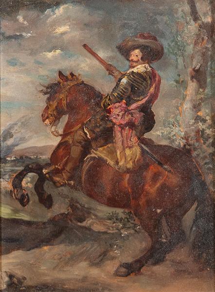 COPIA DE DIEGO VELÁZQUEZ S. XIX - Retrato del Conde Duque de Olivares