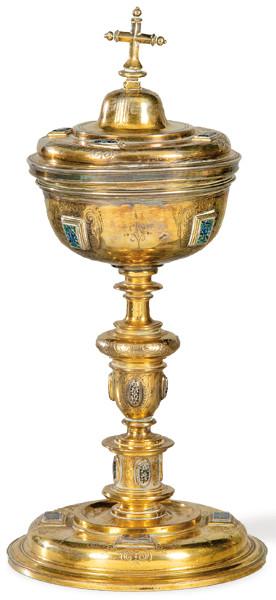 Copón de plata y bronce sobredorado , Madríd? primer tercio S. XVII