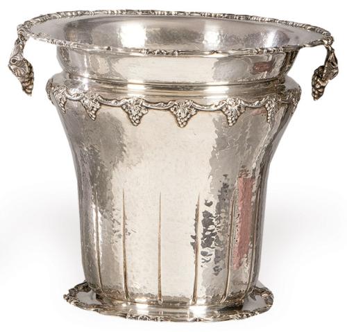 Botellero de plata española punzonada 1ª Ley.